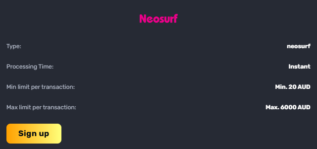 Neosurf info