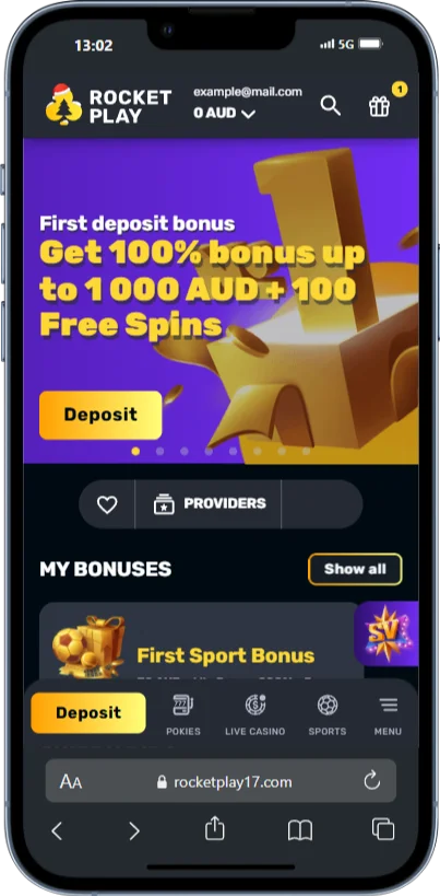 RocketPlay Casino App for iOS